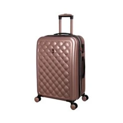 IT Luggage Cushion Lux - 3pc Set (Metallic Rose Gold) -Travel Storage Store 32631 HK16 1646A08MetallicrosegoldSSFrontpanel24.21incopy