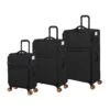 IT Luggage Lykke - 3pc Set (Black) -Travel Storage Store 32641 HK12 2644E08BlackSSFrontpanel 1a7335fb 306c 422c a79f c13f415305c1