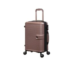 IT Luggage Helixian - 3pc Set (Metallic Rose Gold) -Travel Storage Store 32898 UK16 2842 08MetallicrosegoldS397SSFrontpanel18.5in