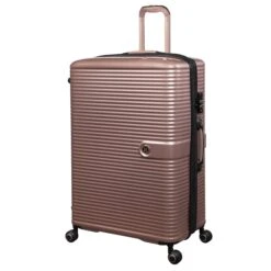 IT Luggage Helixian - 3pc Set (Metallic Rose Gold) -Travel Storage Store 32898 UK16 2842 08MetallicrosegoldS397SSFrontpanel29in