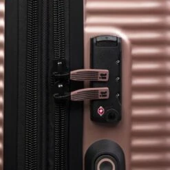 IT Luggage Helixian - 3pc Set (Metallic Rose Gold) -Travel Storage Store 32898 UK16 2842 08MetallicrosegoldS397SSTSAlock