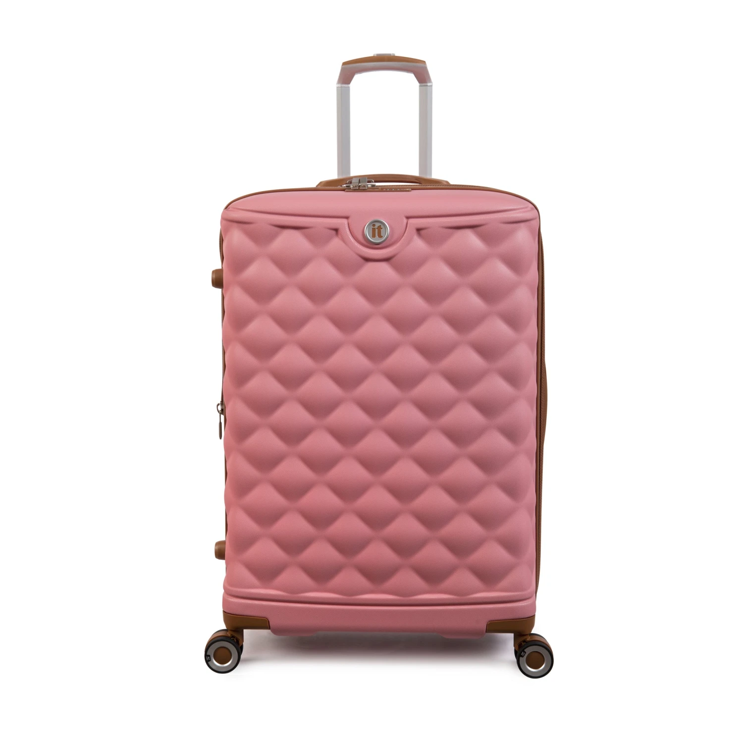 Indulging - 4pc Set (Flamingo Pink) IT Luggage Indulging - 4pc Set (Flamingo Pink) -Travel Storage Store 32964 UK16 3039 08FlamingoPinkSSFrontpaneldirectly25in