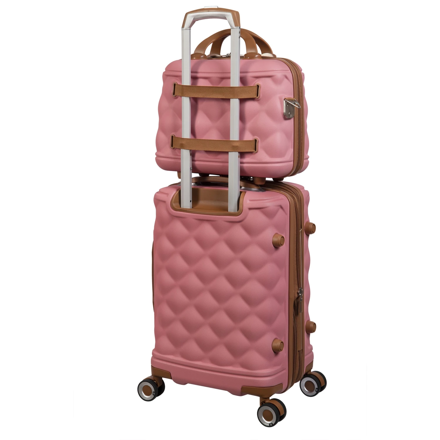 Indulging - 4pc Set (Flamingo Pink) IT Luggage Indulging - 4pc Set (Flamingo Pink) -Travel Storage Store 32964 UK16 3039 08 16 3039 15FlamingoPinkSSBackpanel18.5 13.7in