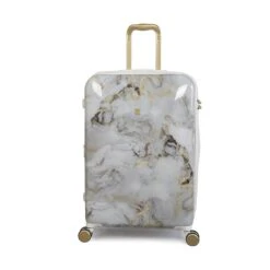 IT Luggage Sheen - 4pc Set (Gold Greyscale Marble) -Travel Storage Store 32980 UK16 2269B08GoldgreyscalemarbleSSFrontpaneldirect25in