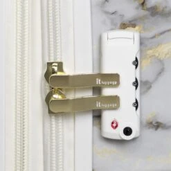 IT Luggage Sheen - 4pc Set (Gold Greyscale Marble) -Travel Storage Store 32980 UK16 2269B08GoldgreyscalemarbleSSTSAlock