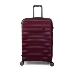 IT Luggage Fusional - 4pc Set (Dark Red) -Travel Storage Store 32987A UK16 2920 08DarkredsS055SSFrontpaneldirectly25in