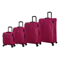 IT Luggage Trinary - 4pc Set (Viva Magenta) -Travel Storage Store 33167 UK12 2875 08Magentablush Vivamagenta SSFrontpanel