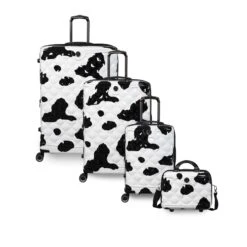 IT Luggage Indulging - Medium Plus (Moo Cow Print) -Travel Storage Store 33198 UK16 3039A08Moocowblack whiterepeatprintSSFrontpaneldirectlyset2 08fe88ce 0d7e 457d 87e5 e8161ebb7f55