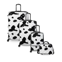 IT Luggage Indulging II - Cabin With Pocket (Moo Cow Print) -Travel Storage Store 33198 UK16 3039A08Moocowblack whiterepeatprintSSFrontpaneldirectlyset3 53ecc5ad c318 4ec4 b250 bbc09f56dd83