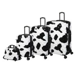 IT Luggage Indulging - Vanity Case (Moo Cow Print) -Travel Storage Store 33198 UK16 3039A08Moocowblack whiterepeatprintSSFrontpanelset2 492757cb a74d 4b71 a03e ca1ac8d40bf4