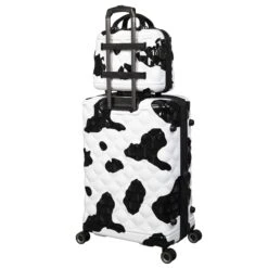 IT Luggage Indulging - Vanity Case (Moo Cow Print) -Travel Storage Store 33198 UK16 3039A08 16 3039A15Moocowblack whiterepeatprintSSBackpanel 42b24e55 def7 49fb 84f7 6f03e1b5e86c