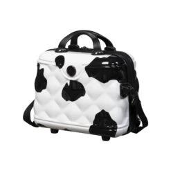 IT Luggage Indulging - Vanity Case (Moo Cow Print) -Travel Storage Store 33198 UK16 3039A15Moocowblack whiterepeatprintSSFrontpanel 2b6a0a8d 1f69 4120 99ca bc22b3413ab2