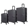 IT Luggage Helixian - 3pc Set (Charcoal) -Travel Storage Store 61334 US16 2842 08CharcoalgreyS022SSFrontpanel