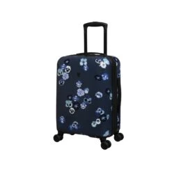 IT Luggage Sheen - 2pc Set (Pansies Floral Blue Depths) -Travel Storage Store 61665 US16 2269C08PansiesfloralbluedepthsP723SSFrontpanel18.9in