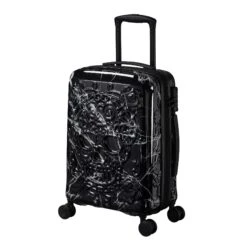 IT Luggage Candy Calavera - 4pc Set (Black Marble) -Travel Storage Store CandyCalavera16 2918ACabinCasefront side