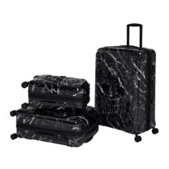 IT Luggage Candy Calavera - 4pc Set (Black Marble) -Travel Storage Store CandyCalavera16 2918AGroupC