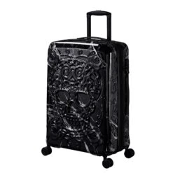 IT Luggage Candy Calavera - 4pc Set (Black Marble) -Travel Storage Store CandyCalavera16 2918AMediumCasefront side