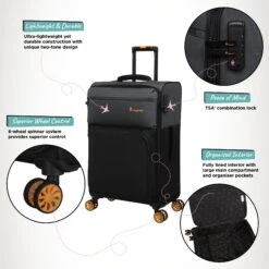 Duo-Tone - Medium (Pewter & Black) -Travel Storage Store Duo Tone Med Black Infographic