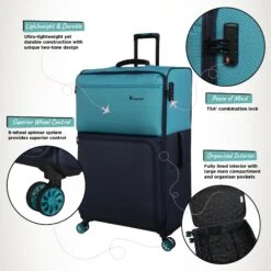 Duo-Tone - Extra Large (Capri Breeze / Dress Blues) -Travel Storage Store Duo Tone XLarge Capri Infographic
