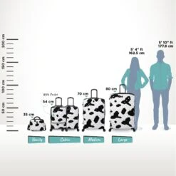 IT Luggage Indulging - Vanity Case (Moo Cow Print) -Travel Storage Store Indulging Moo Relative Size full sets