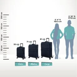 IT Luggage Precursor - Cabin (Dress Blues) -Travel Storage Store Precursor Blue Relative Size