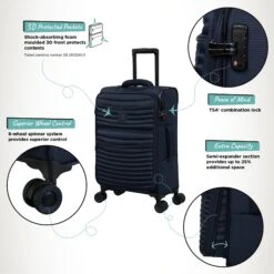 IT Luggage Precursor - Cabin (Dress Blues) -Travel Storage Store Precursor Cabin Blue Infographic