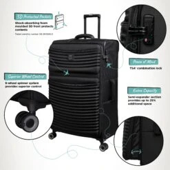 IT Luggage Precursor - Large (Black) -Travel Storage Store Precursor Large Black Infographic