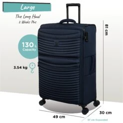 IT Luggage Precursor - Large (Dress Blues) -Travel Storage Store Precursor Large blue dims weights