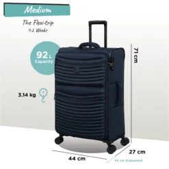 IT Luggage Precursor - Medium Plus (Dress Blues) -Travel Storage Store Precursor Med blue dims weights