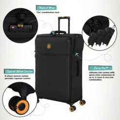 Simultaneous - 3pc Set (Black) -Travel Storage Store Simultaneous Large Blk Infographic