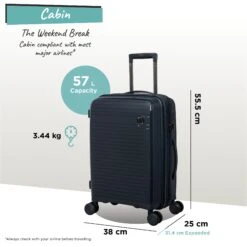 IT Luggage Spontaneous - Cabin (Blueberry) 12 IT Luggage Spontaneous - Cabin (Blueberry) -Travel Storage Store Spontaneous Cabin blueberry dims weights