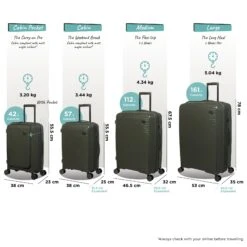 IT Luggage Spontaneous - Medium Plus (Olive Night) 11 IT Luggage Spontaneous - Medium Plus (Olive Night) -Travel Storage Store Spontaneous Full set olive dims weights a339d30c 5601 4b09 8e0f 0b5cbea125e0