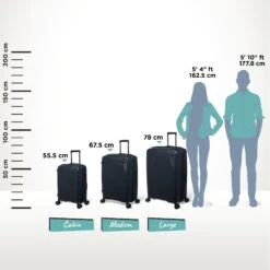 IT Luggage Spontaneous - 3pc Set (Blueberry) 14 IT Luggage Spontaneous - 3pc Set (Blueberry) -Travel Storage Store Spontaneous Set Blueberry Relative Size