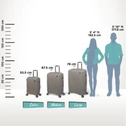 IT Luggage Spontaneous - Cabin (Feather Grey) 14 IT Luggage Spontaneous - Cabin (Feather Grey) -Travel Storage Store Spontaneous Set Feather Relative Size dba37eaa daca 4b24 9ea0 f61ea00dba31