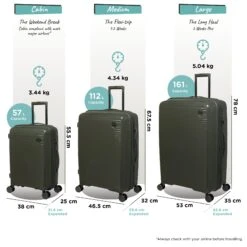 IT Luggage Spontaneous - Cabin (Olive Night) -Travel Storage Store Spontaneous Set olive dims weights 799cacab c69e 464f 920b 43e106fe7547