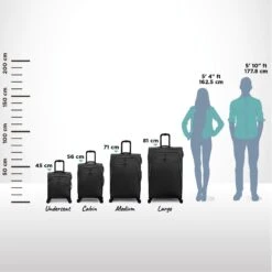 IT Luggage Trinary - Large (Black) -Travel Storage Store Trinary Relative Size Black 7745eabc 170a 4cde 91fb b86a7f7489d0