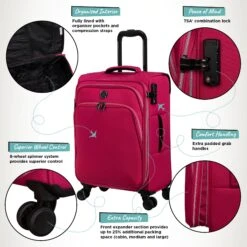 IT Luggage Trinary - Cabin (Viva Magenta) -Travel Storage Store Website Infographic Trinary cabin Magenta 3824b1b3 4c29 42f6 8ca9 6b27f7a5b1e4